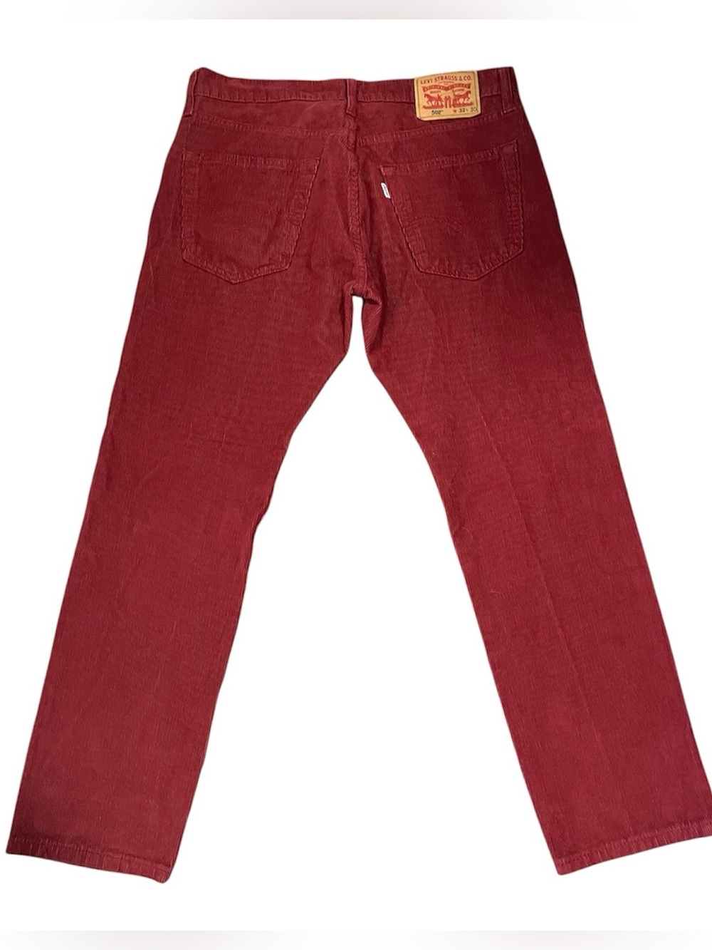 Levi’s 502 regular taper corduroy pants Rust Red Size 32 x 30